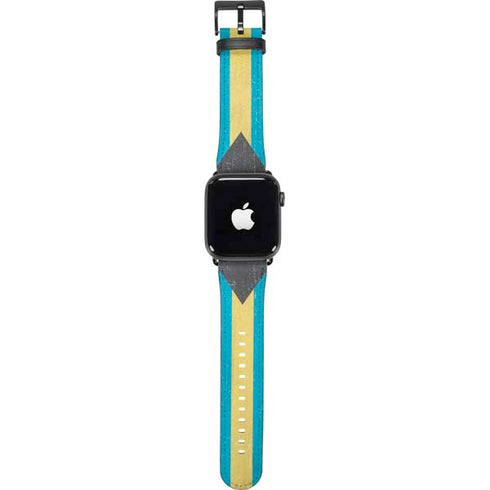Bahamas Flag Distressed Apple Watch Band 42-44mm