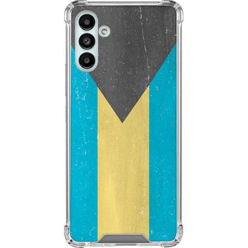 Bahamas Flag Distressed Galaxy A13 5G Clear Case