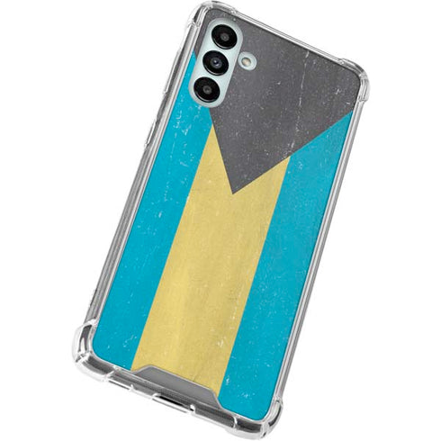 Bahamas Flag Distressed Galaxy A13 5G Clear Case