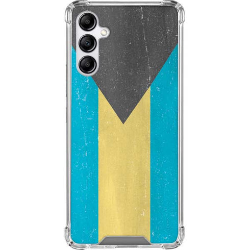 Bahamas Flag Distressed Galaxy A14 5G Clear Case