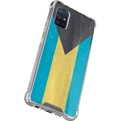 Bahamas Flag Distressed Galaxy A51 5G Clear Case