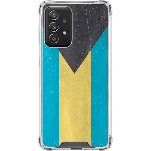 Bahamas Flag Distressed Galaxy A52 5G Clear Case