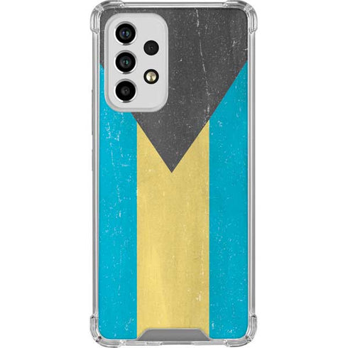 Bahamas Flag Distressed Galaxy A53 5G Clear Case