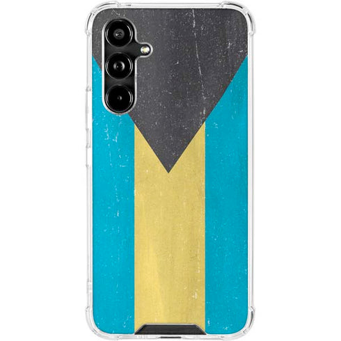 Bahamas Flag Distressed Galaxy A54 5G Clear Case