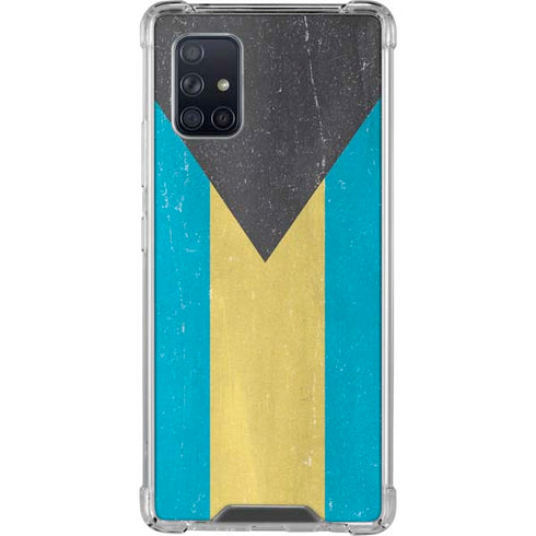 Bahamas Flag Distressed Galaxy A71 5G Clear Case