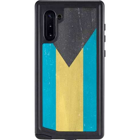Bahamas Flag Distressed Galaxy Note 10 Waterproof Case