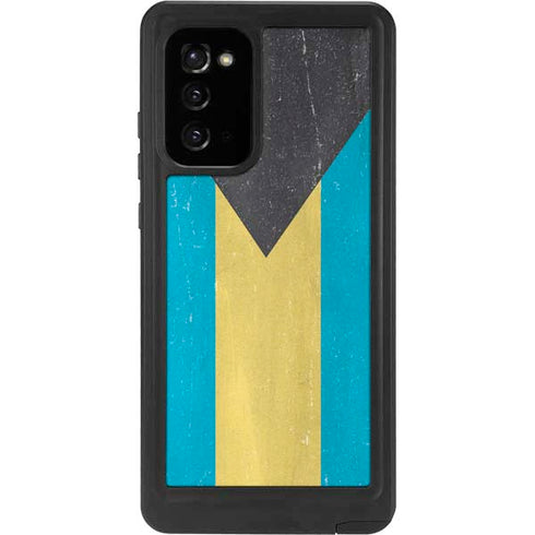 Bahamas Flag Distressed Galaxy Note20 5G Waterproof Case
