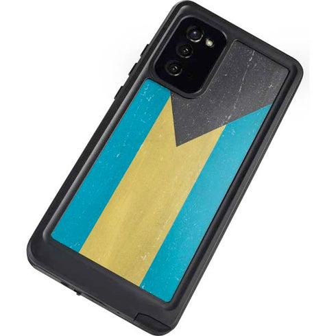 Bahamas Flag Distressed Galaxy Note20 5G Waterproof Case