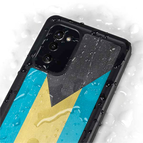 Bahamas Flag Distressed Galaxy Note20 5G Waterproof Case