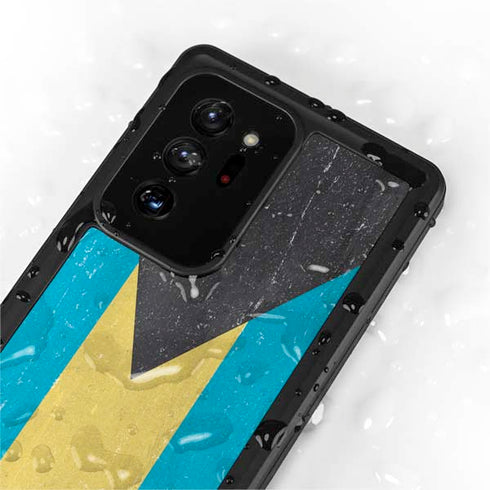 Bahamas Flag Distressed Galaxy Note20 Ultra 5G Waterproof Case