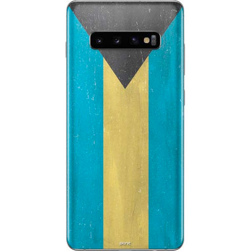 Bahamas Flag Distressed Galaxy S10 Plus Skin