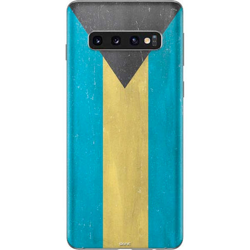 Bahamas Flag Distressed Galaxy S10 Skin