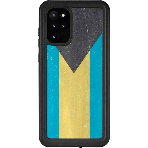 Bahamas Flag Distressed Galaxy S20 Plus Waterproof Case