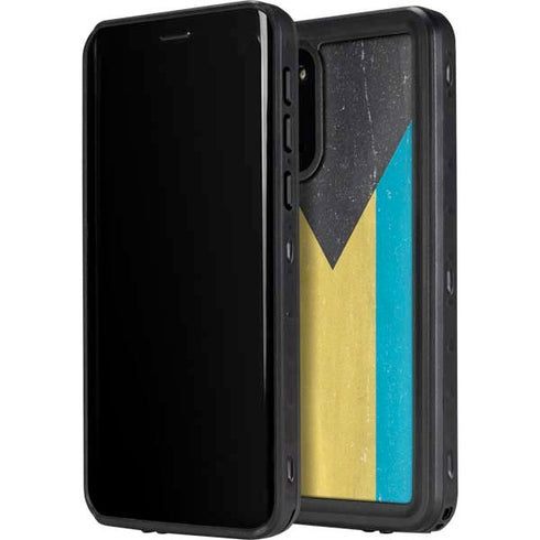 Bahamas Flag Distressed Galaxy S20 Plus Waterproof Case