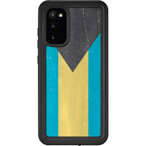 Bahamas Flag Distressed Galaxy S20 Waterproof Case