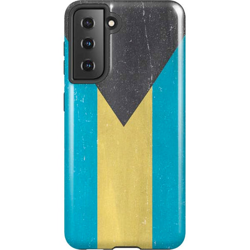 Bahamas Flag Distressed Galaxy S21 5G Pro Case