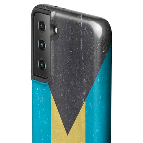 Bahamas Flag Distressed Galaxy S21 Plus 5G Pro Case