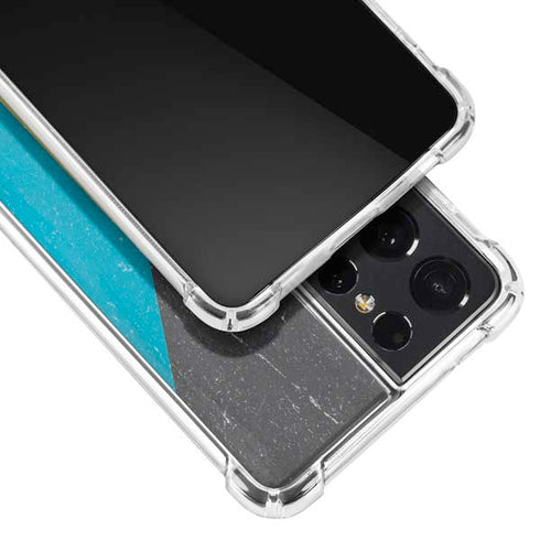 Bahamas Flag Distressed Galaxy S21 Ultra 5G Clear Case