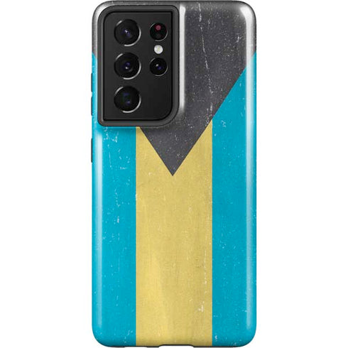 Bahamas Flag Distressed Galaxy S21 Ultra 5G Pro Case