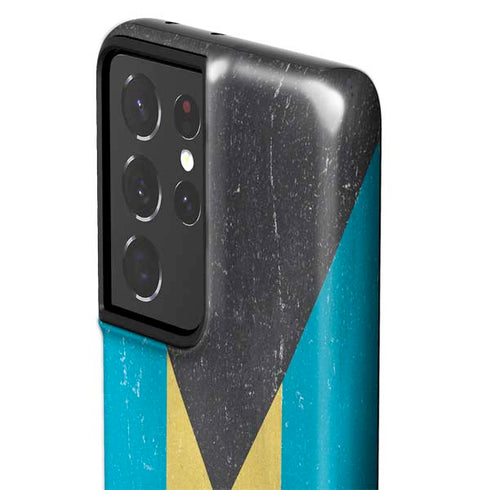 Bahamas Flag Distressed Galaxy S21 Ultra 5G Pro Case