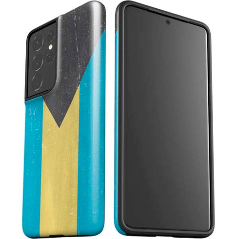 Bahamas Flag Distressed Galaxy S21 Ultra 5G Pro Case