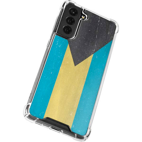 Bahamas Flag Distressed Galaxy S22 Clear Case