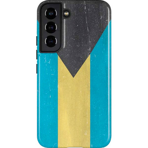 Bahamas Flag Distressed Galaxy S22 Pro Case
