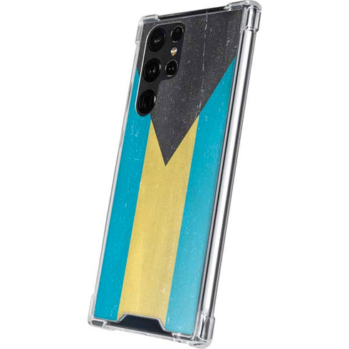 Bahamas Flag Distressed Galaxy S22 Ultra Clear Case