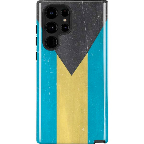 Bahamas Flag Distressed Galaxy S22 Ultra Pro Case