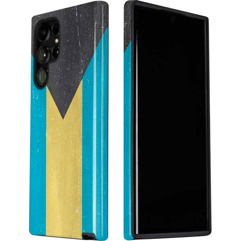 Bahamas Flag Distressed Galaxy S22 Ultra Pro Case