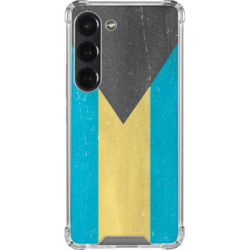 Bahamas Flag Distressed Galaxy S23 Clear Case