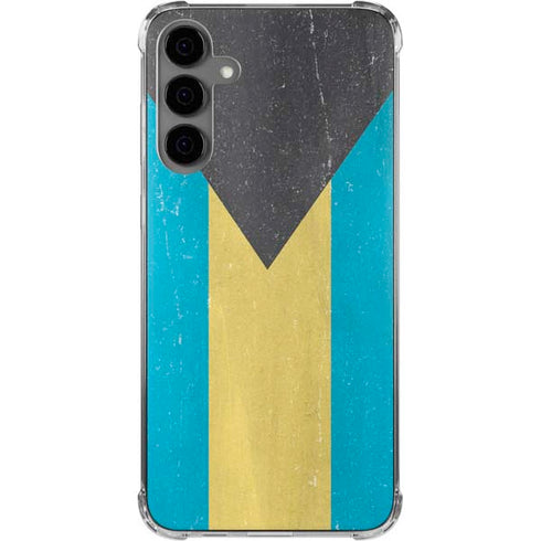 Bahamas Flag Distressed Galaxy S24 Plus Clear Case