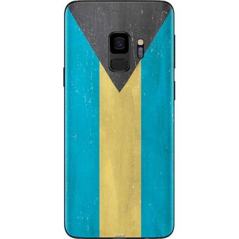Bahamas Flag Distressed Galaxy S9 Skin