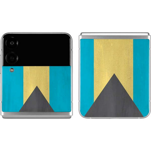 Bahamas Flag Distressed Galaxy Z Flip4 5G Skin