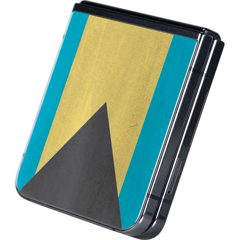 Bahamas Flag Distressed Galaxy Z Flip5 5G Skin