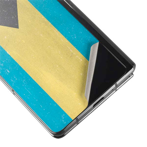 Bahamas Flag Distressed Galaxy Z Fold2 5G Skin