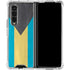 Bahamas Flag Distressed Galaxy Z Fold4 5G Clear Case