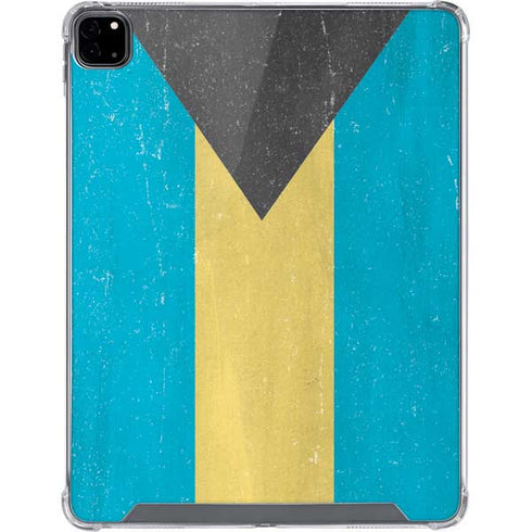 Bahamas Flag Distressed iPad Pro 12.9in (2020) Clear Case