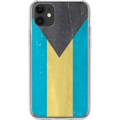 Bahamas Flag Distressed iPhone 11 Clear Case