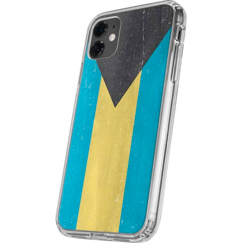 Bahamas Flag Distressed iPhone 11 Clear Case