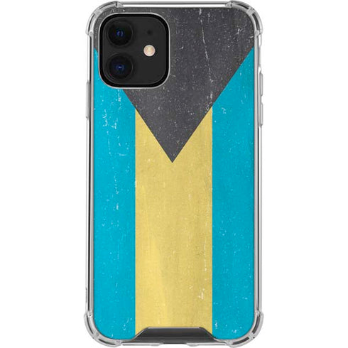 Bahamas Flag Distressed iPhone 12 Mini Clear Case