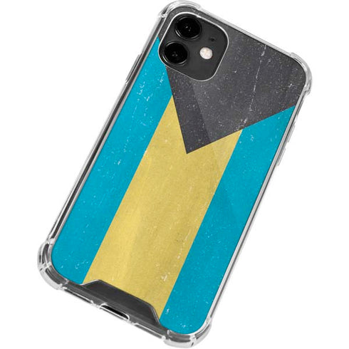 Bahamas Flag Distressed iPhone 12 Mini Clear Case