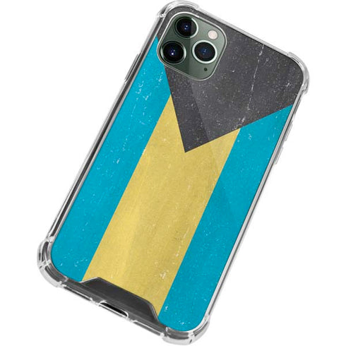 Bahamas Flag Distressed iPhone 12 Pro Max Clear Case