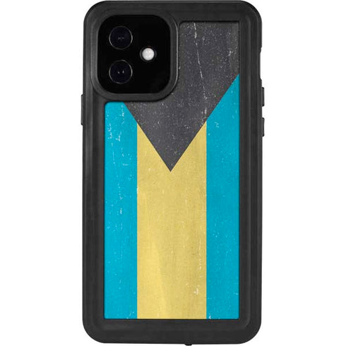 Bahamas Flag Distressed iPhone 12 Waterproof Case