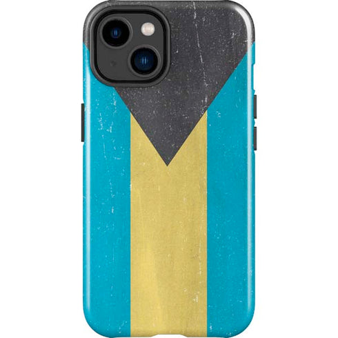 Bahamas Flag Distressed iPhone 14 Plus Impact Case