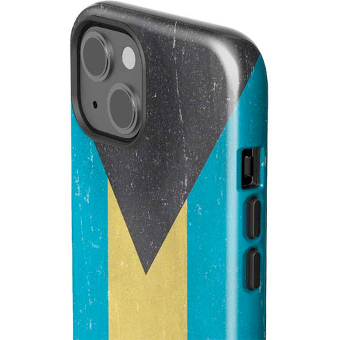 Bahamas Flag Distressed iPhone 15 Plus Impact Case