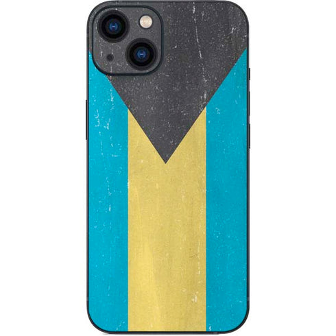 Bahamas Flag Distressed iPhone 15 Plus Skin