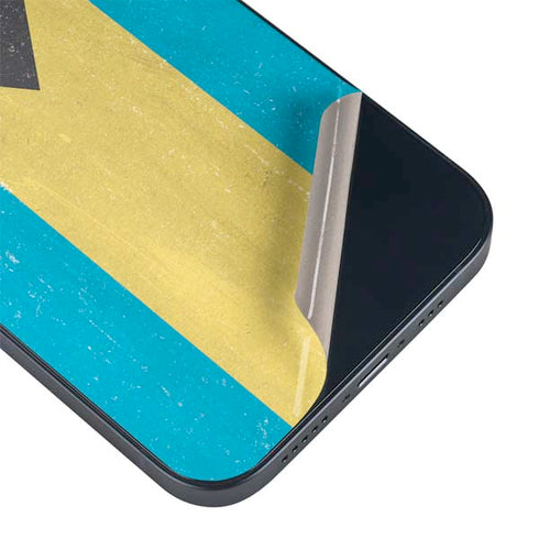 Bahamas Flag Distressed iPhone 15 Plus Skin