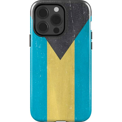 Bahamas Flag Distressed iPhone 14 Pro Impact Case