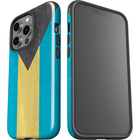 Bahamas Flag Distressed iPhone 14 Pro Impact Case